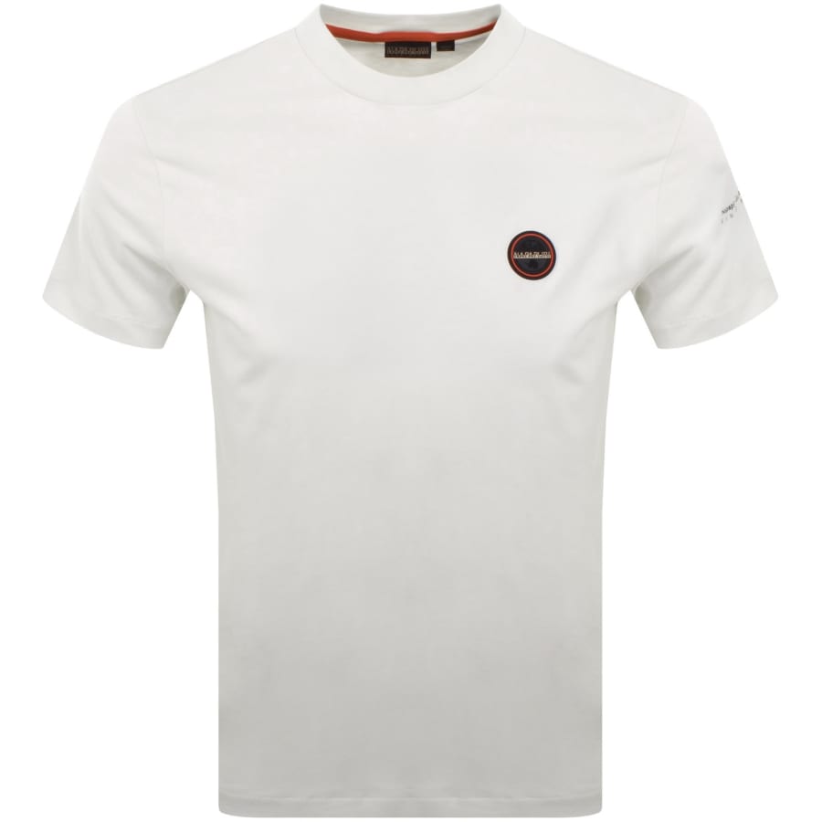 NAPAPIJRI★半袖 ロゴ クルーネック 綿 トップス Tシャツ★grey Napapijri Badge Logo T Shirt White | Mainline Menswear